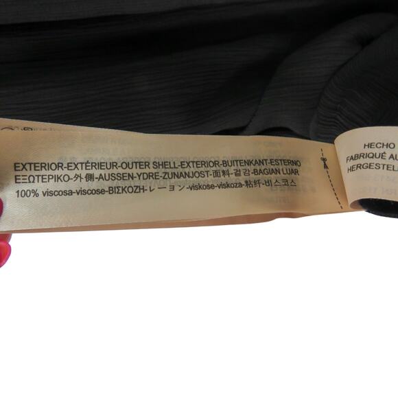 Massimo Dutti Black Long Sleeve Bishop Sleeve Maxi Dress with Neck Tie Medium - Picture 8 of 10